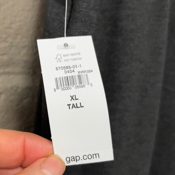 Gap NWT Tech Jersey Gray Jogger XL tall - Picture 5 of 10